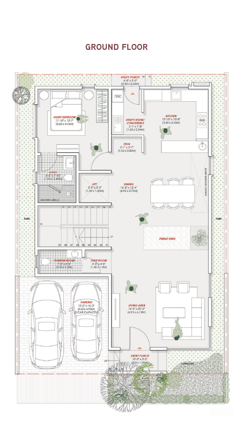 East Villa floor plan 1